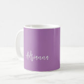 Minimalistischer Schlichter handgeschriebener Name Kaffeetasse (Vorderseite Links)