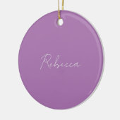 Minimalistischer Schlichter handgeschriebener Name Keramik Ornament (Links)