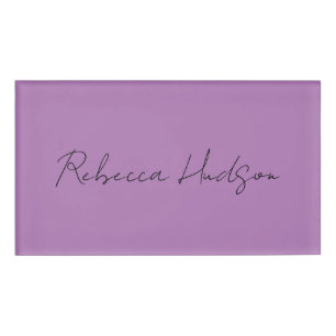 Minimalistischer Schlichter handgeschriebener Name Namenschild