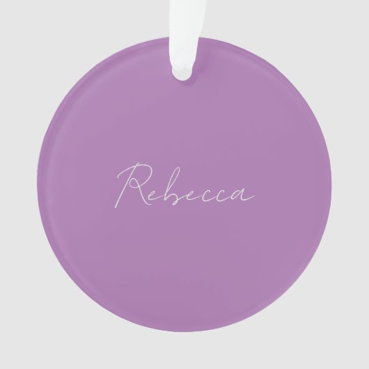 Minimalistischer Schlichter handgeschriebener Name Ornament (Vorderseite)
