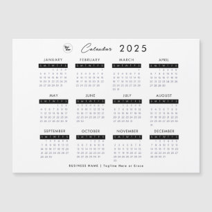 Minimalistischer Schlichter Kalender 2023 mit Firm Magneteinladung