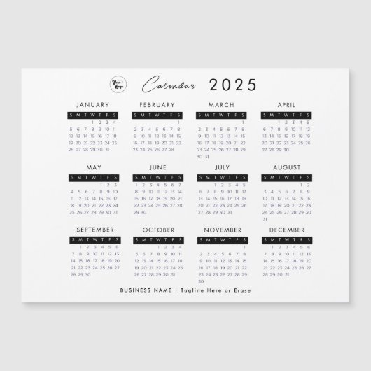 Minimalistischer Schlichter Kalender 2023 mit Firm Magneteinladung (Vorderseite)