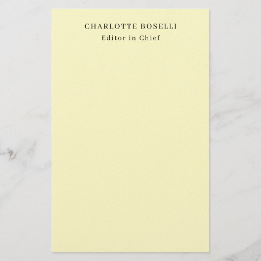 Minimalistischer schlichter klassischer profession briefpapier (Vorderseite)