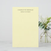 Minimalistischer schlichter klassischer profession briefpapier (Stehend Vorderseite)