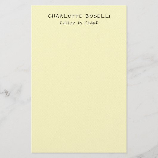 Minimalistischer schlichter klassischer profession briefpapier (Vorderseite)