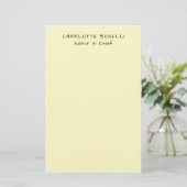 Minimalistischer schlichter klassischer profession briefpapier (Stehend Vorderseite)