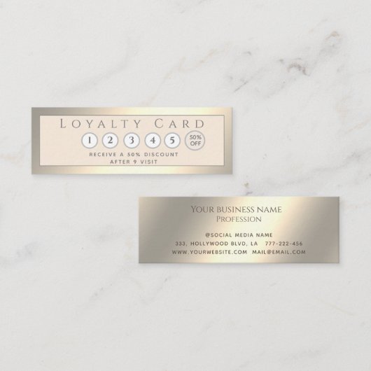 Minimalistischer, schlichter Luxus Treuekarte (Vorne/Hinten)