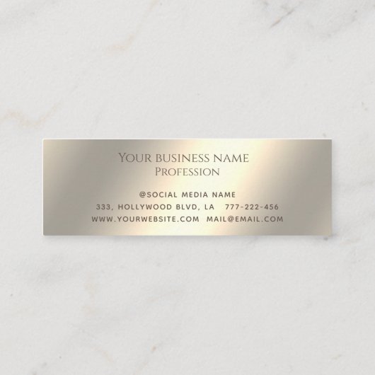 Minimalistischer, schlichter Luxus Treuekarte (Rückseite)