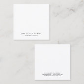 Minimalistischer schlichter moderner beruflicher quadratische visitenkarte (Vorne/Hinten)