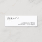 Minimalistischer schlichter moderner eleganter mini visitenkarte (Vorderseite)