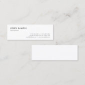 Minimalistischer schlichter moderner eleganter mini visitenkarte (Vorne/Hinten)