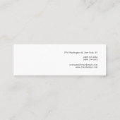 Minimalistischer Schlichter moderner Notar-Agent Mini Visitenkarte (Rückseite)