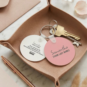 Minimalistischer Schlüsselanhänger feminin Rosé