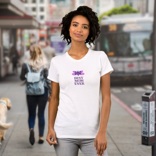 Minimalistischer Schmetterling Cartoon Beste Mama T-Shirt