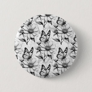 Minimalistischer Schmetterling im Design der Blume Button