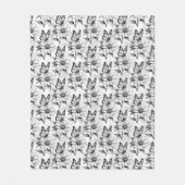 Minimalistischer Schmetterling im Design der Blume Fleecedecke (Vorderseite)