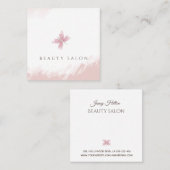 Minimalistischer Schmetterling Quadratische Visitenkarte (Vorne/Hinten)