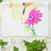 Minimalistischer Schmetterling und Blumen 'Einfach Geschirrtuch (Gefaltet)