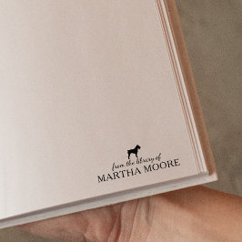Minimalistischer Schnauzer-Hund aus der Bibliothek Gummistempel