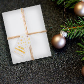 Minimalistischer Schnee personalisiert Bordeaux Geschenkanhänger