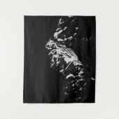 Minimalistischer, schneebedeckter Berg Wandteppich (Vorderseite)