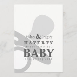 Minimalistischer Schnuller Einfache Schwangerschaf Ankündigung