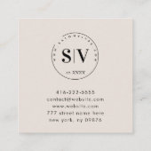 Minimalistischer Schönheitssalon Berufliches Gesch Telefonnummerkarte (Rückseite)