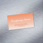 Minimalistischer Schönheitssalon Mandarine ombre Magnetische Visitenkarte (Beispiel)