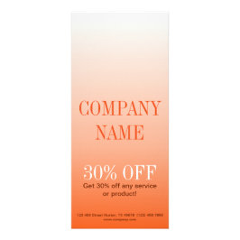 Minimalistischer Schönheitssalon Mandarine ombre Werbekarte