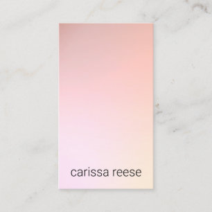 Minimalistischer Schönheitssalon Rosa Ombre Visitenkarte