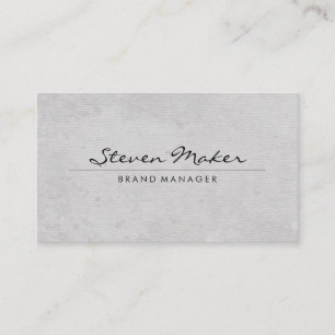 Minimalistischer Schriftart   Einfache Textur Visitenkarte