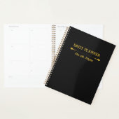 Minimalistischer Schwarz-Gold-Planer Planer (Anzeige)