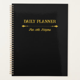 Minimalistischer Schwarz-Gold-Planer Planer