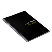 Minimalistischer Schwarz-Gold-Text Notizblock (Rechte Seite)