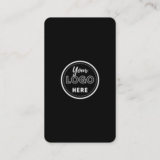 Minimalistischer schwarz rosa Qr-Code Verbindung m Visitenkarte (Rückseite)