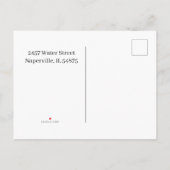 Minimalistischer Schwarz-Weiß-Abschluss Ankündigungspostkarte (Rückseite)