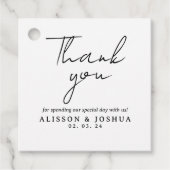 Minimalistischer Schwarz-Weiß-Chic Geschenkanhänger (Vorderseite)