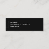 Minimalistischer Schwarz-Weiß-Flugzeug-Agent Mini Visitenkarte (Rückseite)