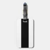 Minimalistischer Schwarz, Weiß, Gold, Schlichter G Gepäckanhänger (Rückseite vertikal)