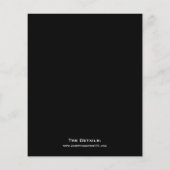 Minimalistischer Schwarz-Weiß-HAUSHALT Einladung z (Rückseite)