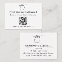Minimalistischer Schwarz-Weiß-QR-Code Sommer Immob