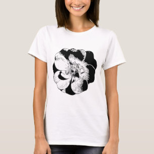 Minimalistischer Schwarz-Weiß-T - Shirt