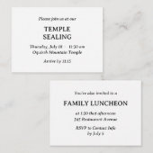 Minimalistischer Schwarz-Weiß-Tempel und Einladung (Vorne/Hinten)