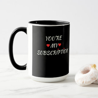 Minimalistischer Schwarz-Weiß-Valentins-Becher Tasse