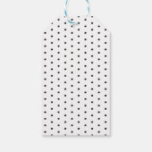 Minimalistischer Schwarz-Weiß-Weihnachtsbaum Geschenkanhänger (Rückseite)