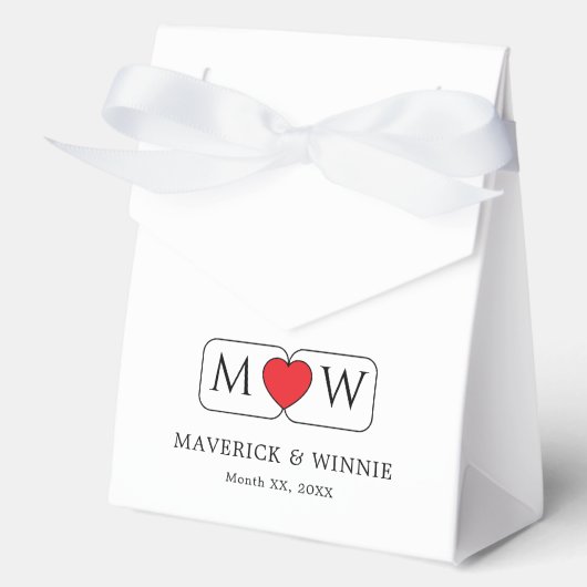 Minimalistischer Schwarz-Weiß-Zelt Geschenkschachtel (Vorderseite)