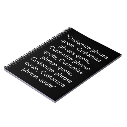 Minimalistischer Schwarz-weißer benutzerdefinierte Notizblock (Linke Seite)