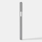 Minimalistischer Schwarz-weißer Brushmetallname iPhone Hülle (Rechte Seite)