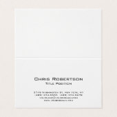 Minimalistischer Schwarz-weißer Charme Moderner Ch Visitenkarten (Außenseite Aufgefaltet)