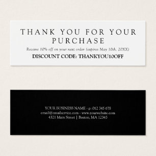 Minimalistischer Schwarz-weißer Diskontsatz